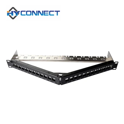 FTP 24 Port abgewinkeltes leeres Patchpanel